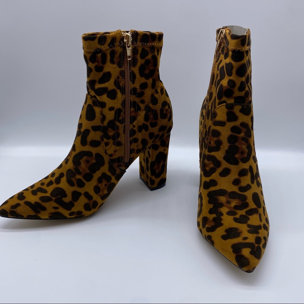 Catherine Malandrino leopard ultra suede Bodem boots